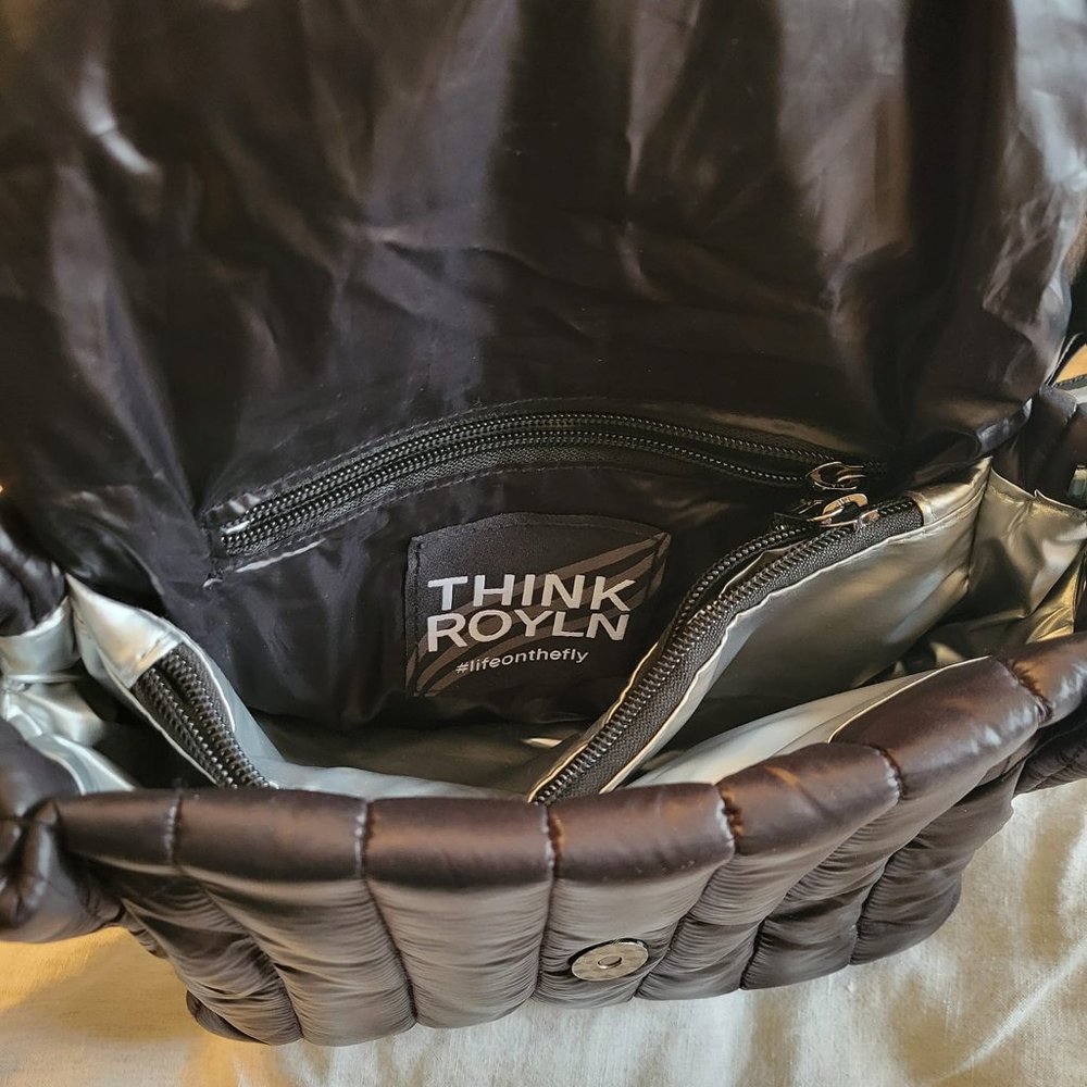 THINK ROYLN Quilted Puffer Crossbody Bag in Black - Picture 9 of 11